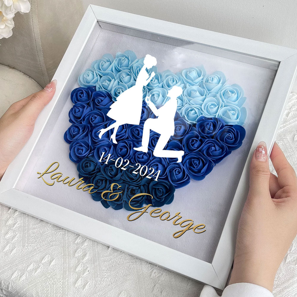 Loved You Then Love You Still - Personalized Custom Flower Shadow Box