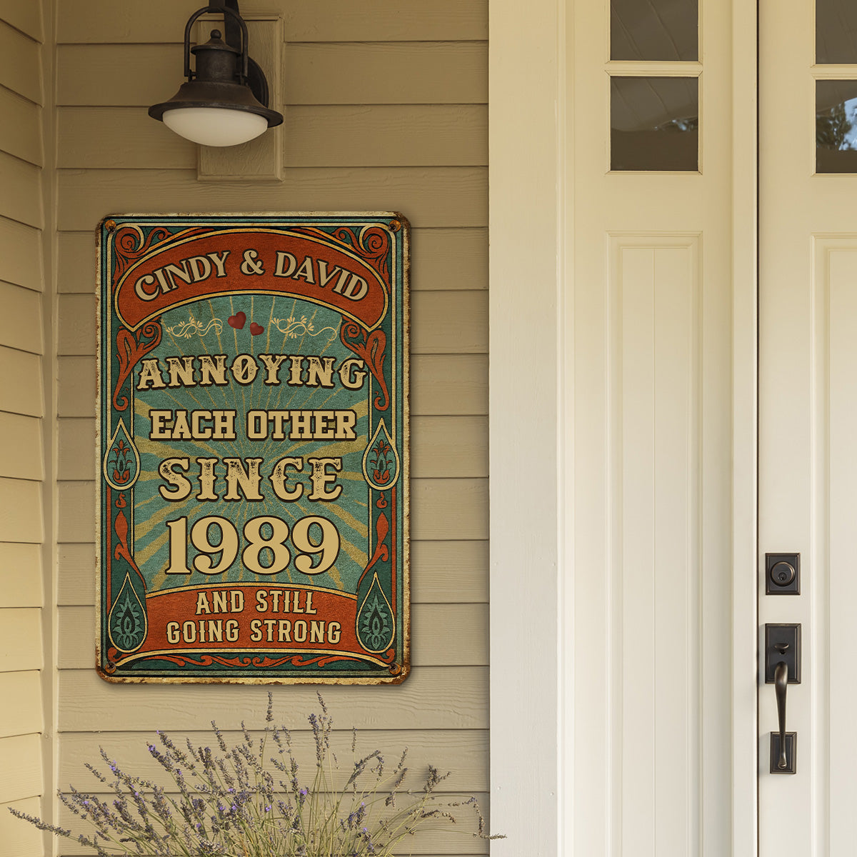 Love You Then - Personalized Custom Metal Sign