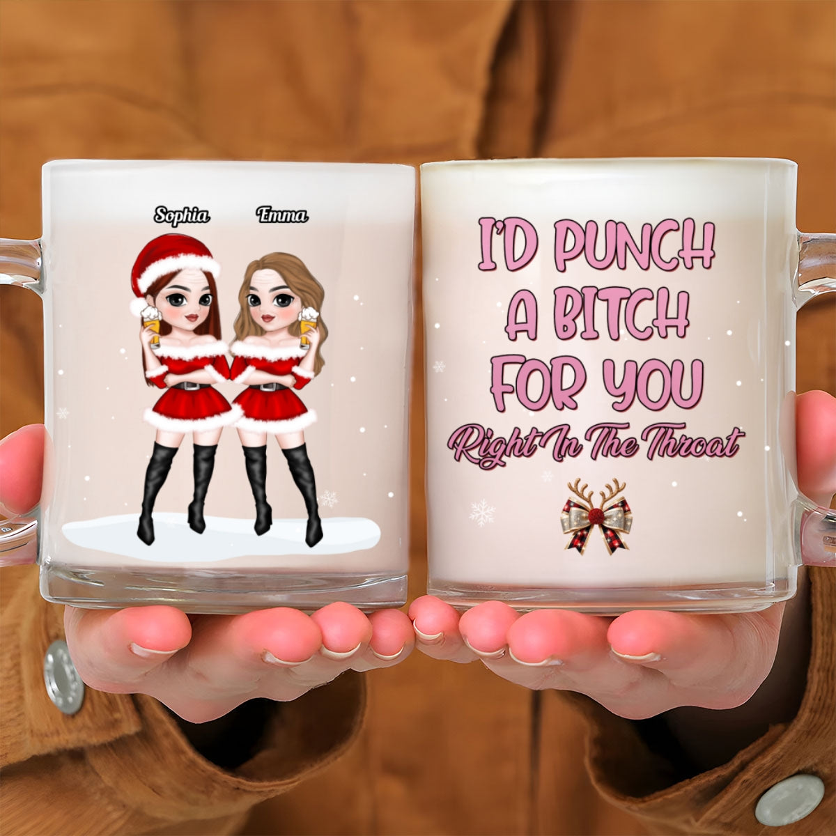 Punch Bitch - Personalized Custom Glass Mug