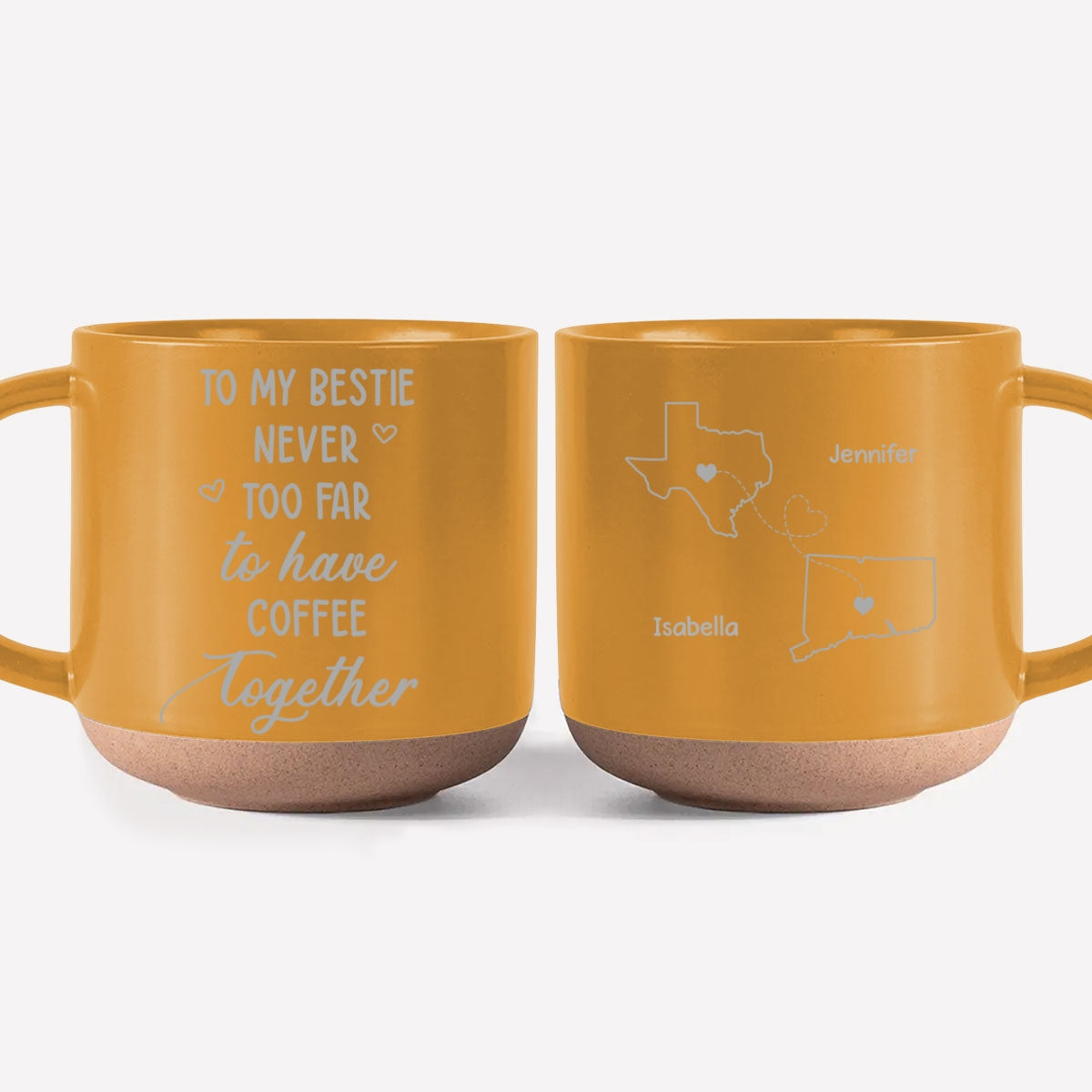 Still Having Coffee Together - Personalized Custom Engraved Pottery Mug