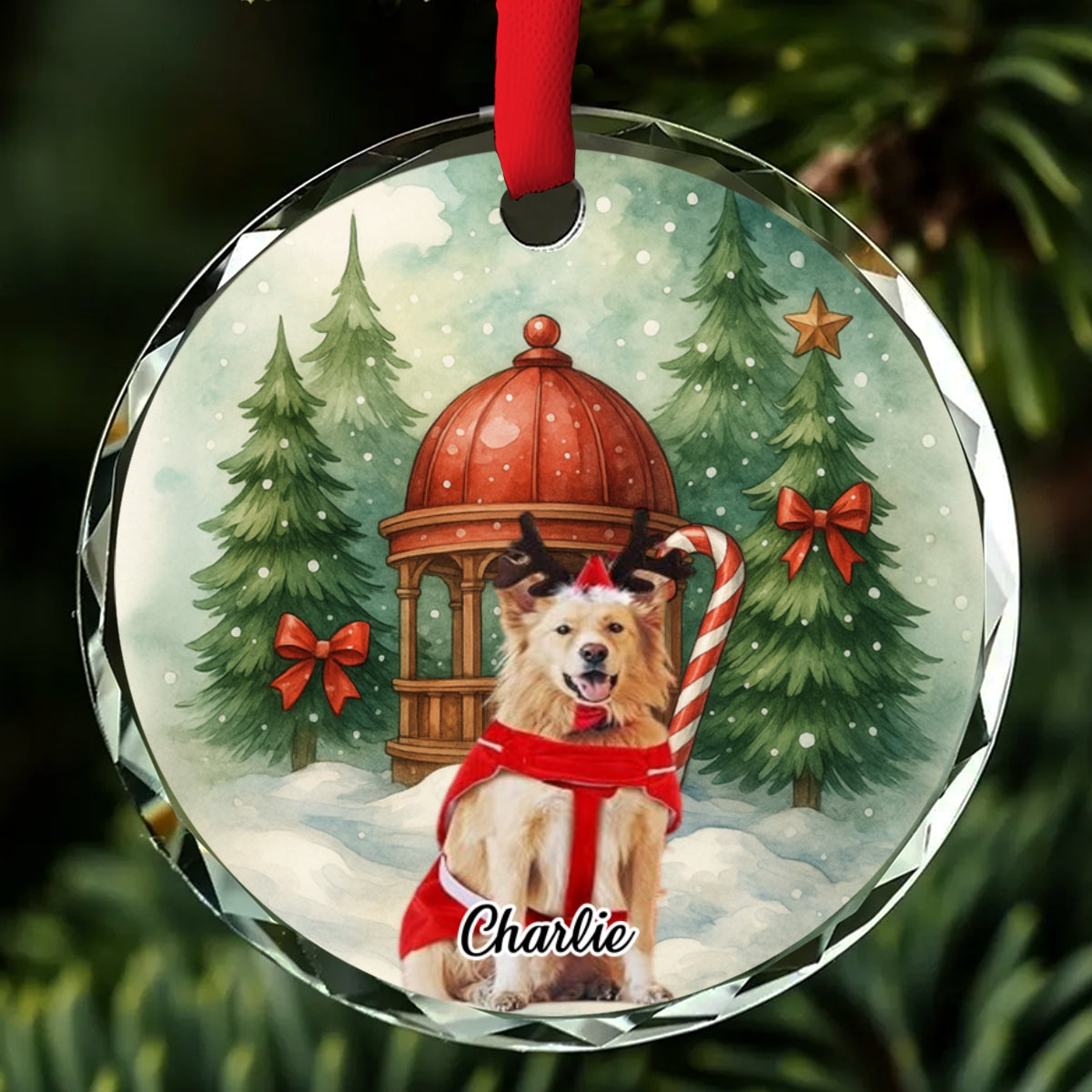 Falling In Me Photo - Personalized Custom Glass Ornament