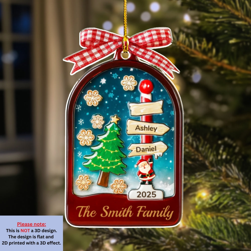 All Is Bright Family - Personalized Custom Acrylic Ornament