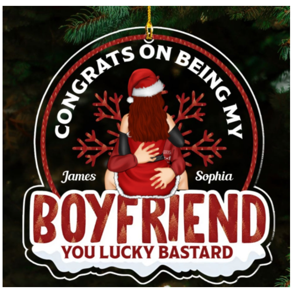 Congrats On Being My Husband - Personalized Custom Acrylic Ornament