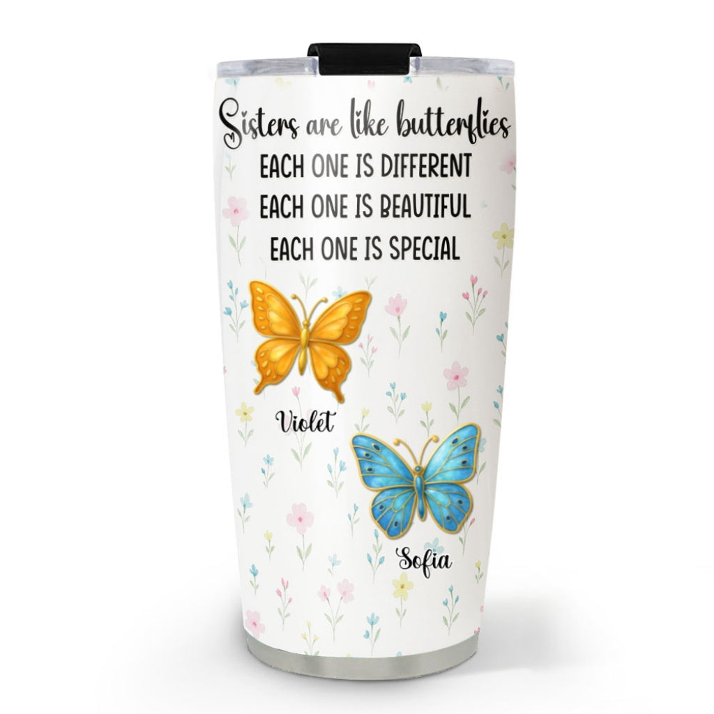 Butterfly Sisters - Personalized Custom Tumbler
