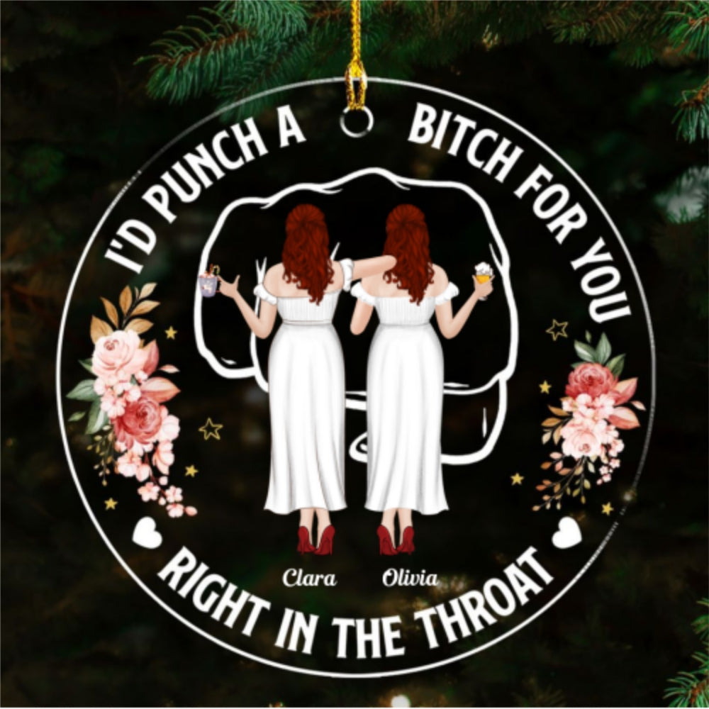 Punch For Bestfriend - Personalized Custom Acrylic Ornament