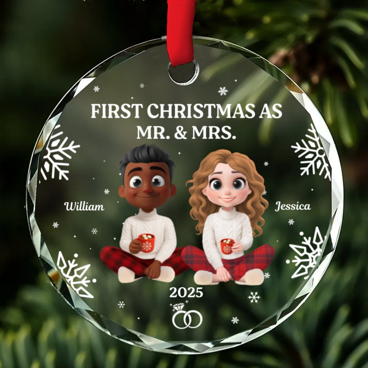The Year Our Story Began - Personalized Custom Glass Ornament