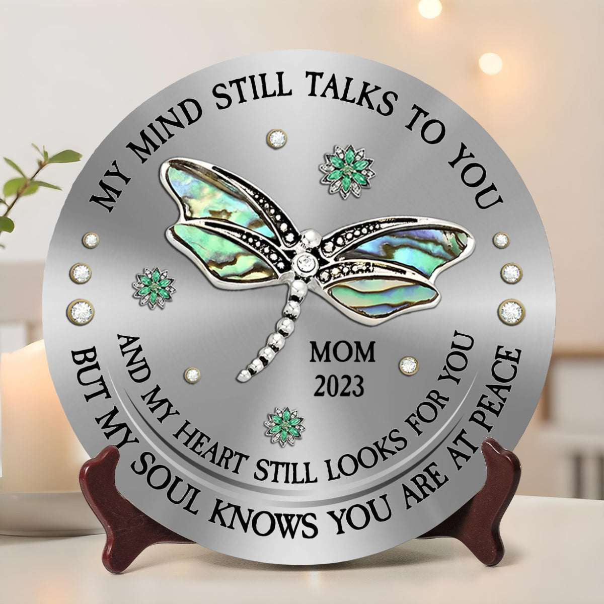 Dragonfly My Mind My Heart My Soul - Personalized Custom Plate