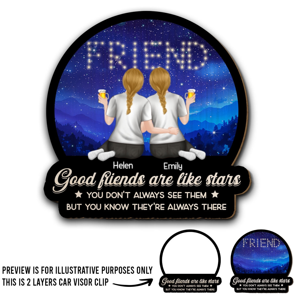 They Are Always There - Personalized Custom Car Visor Clip