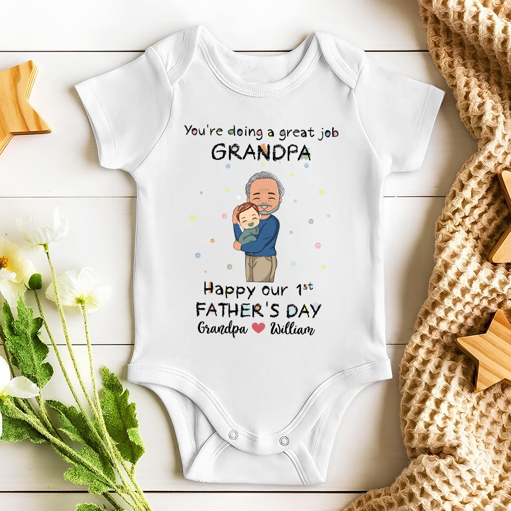 You're Doing A Great Job Dad - Personalized Custom Baby Onesie
