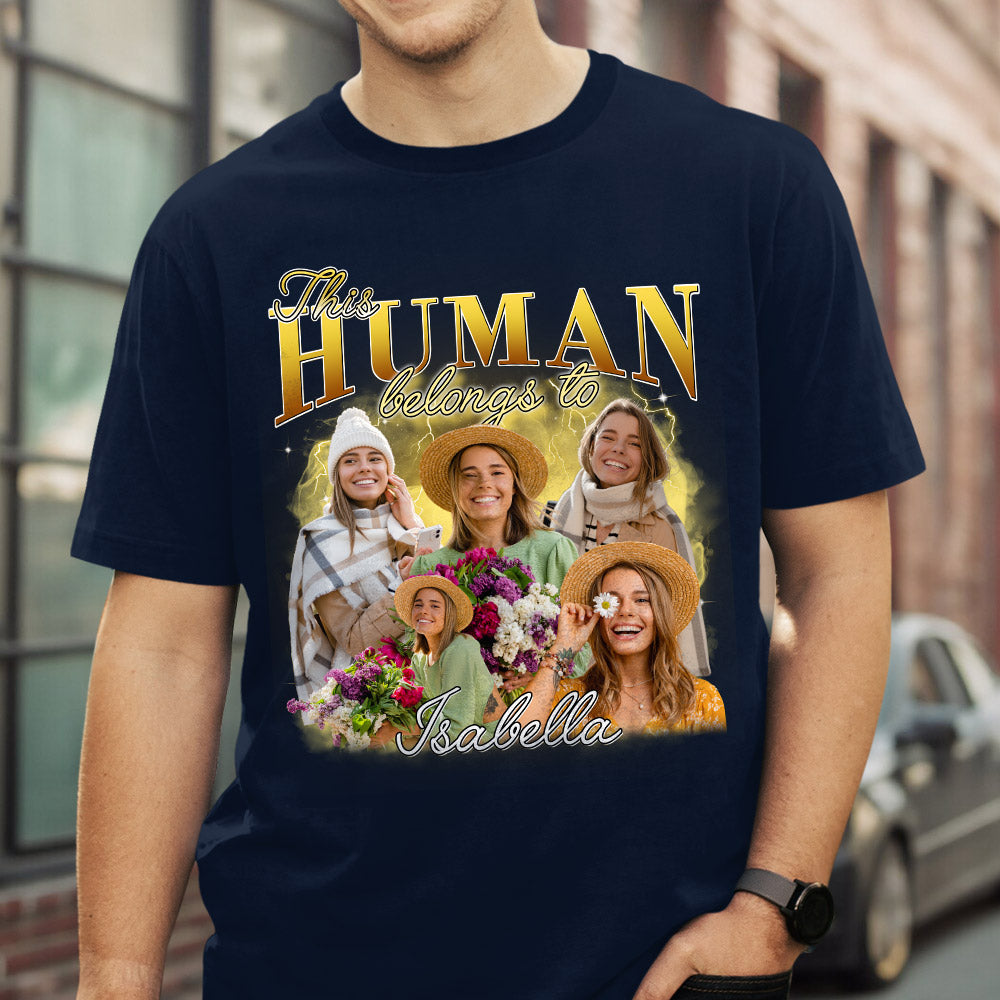 Human Belongs Vintage - Personalized Custom Unisex T-shirt