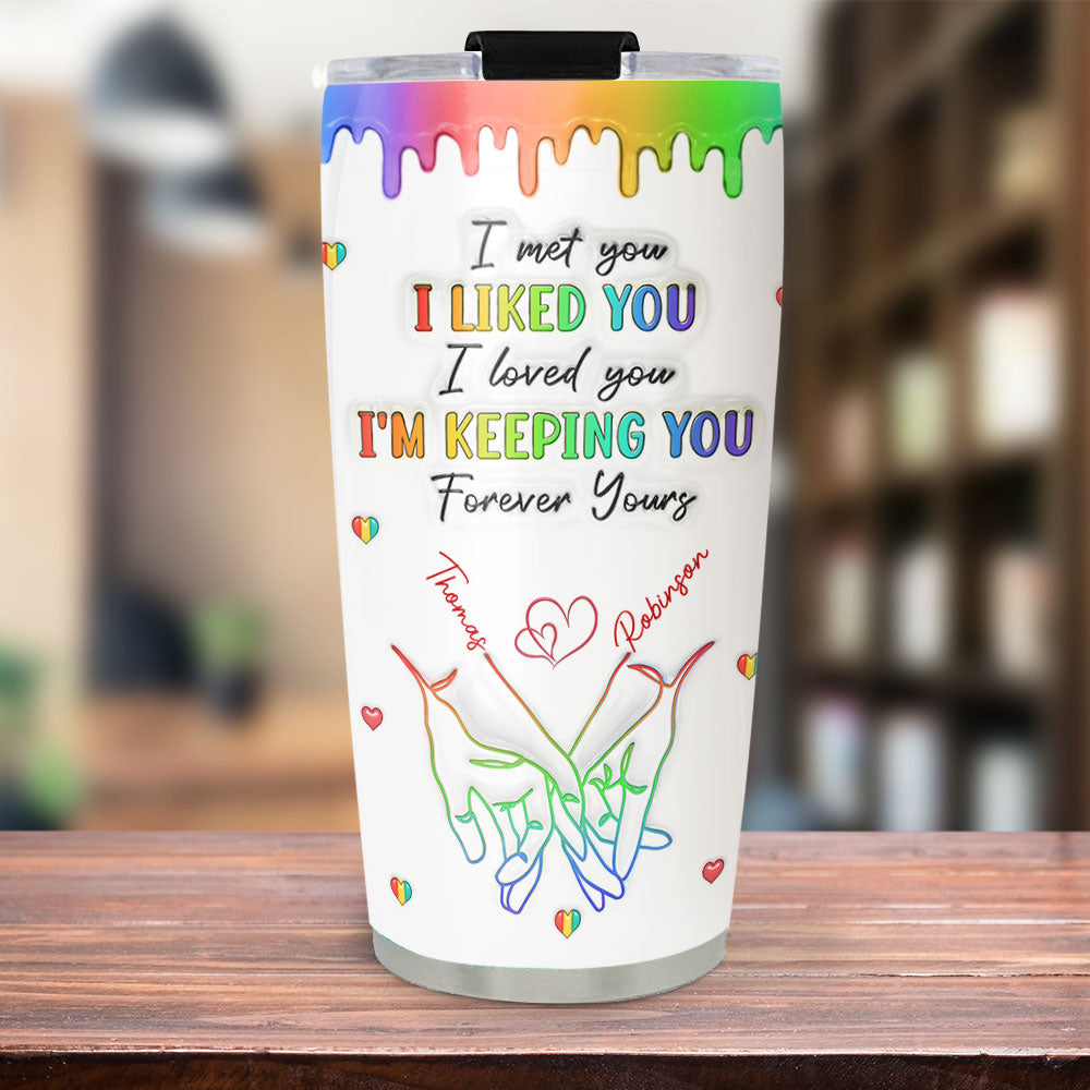 Love Knows No Gender - Personalized Custom 3D Inflated Effect Tumbler