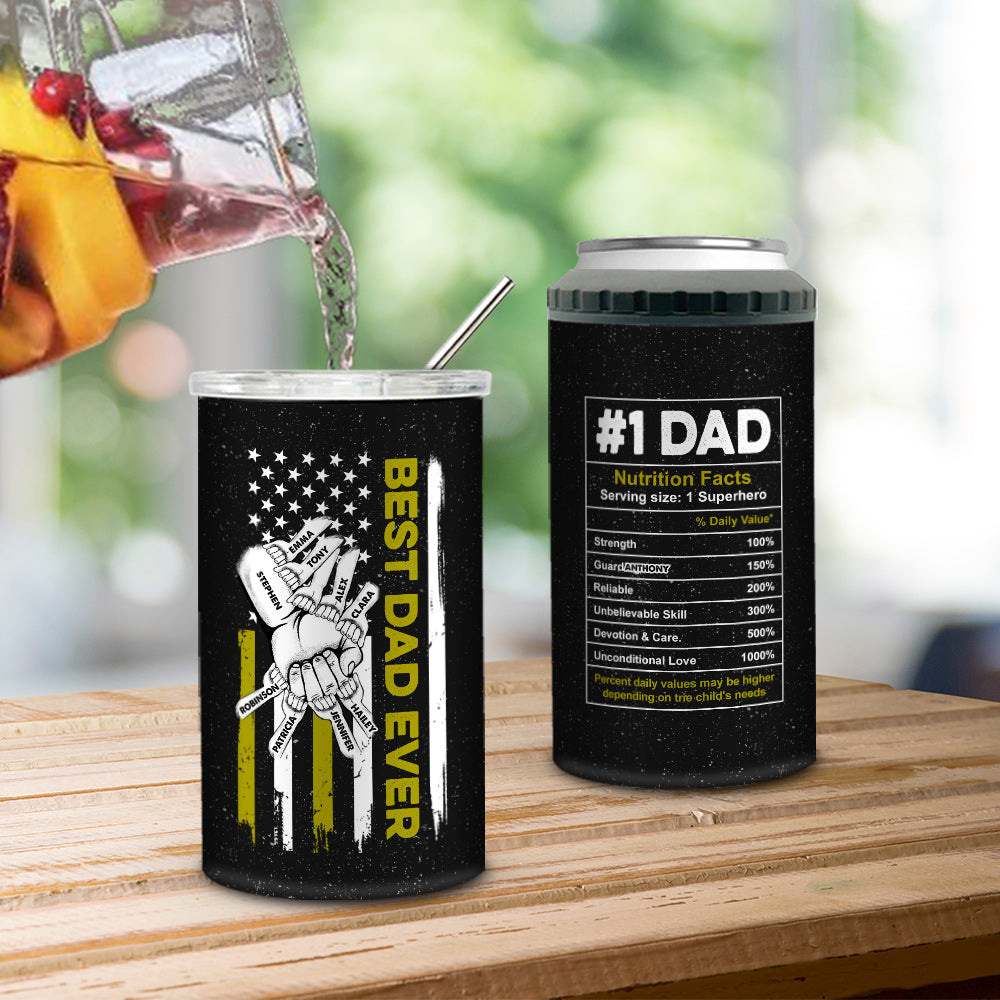 Best Dad Ever Hand Pump - Personalized Custom Can Cooler Tumbler