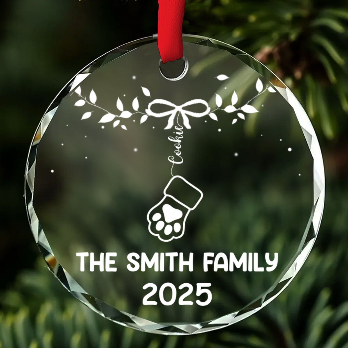 Our Family Love - Personalized Custom Glass Ornament
