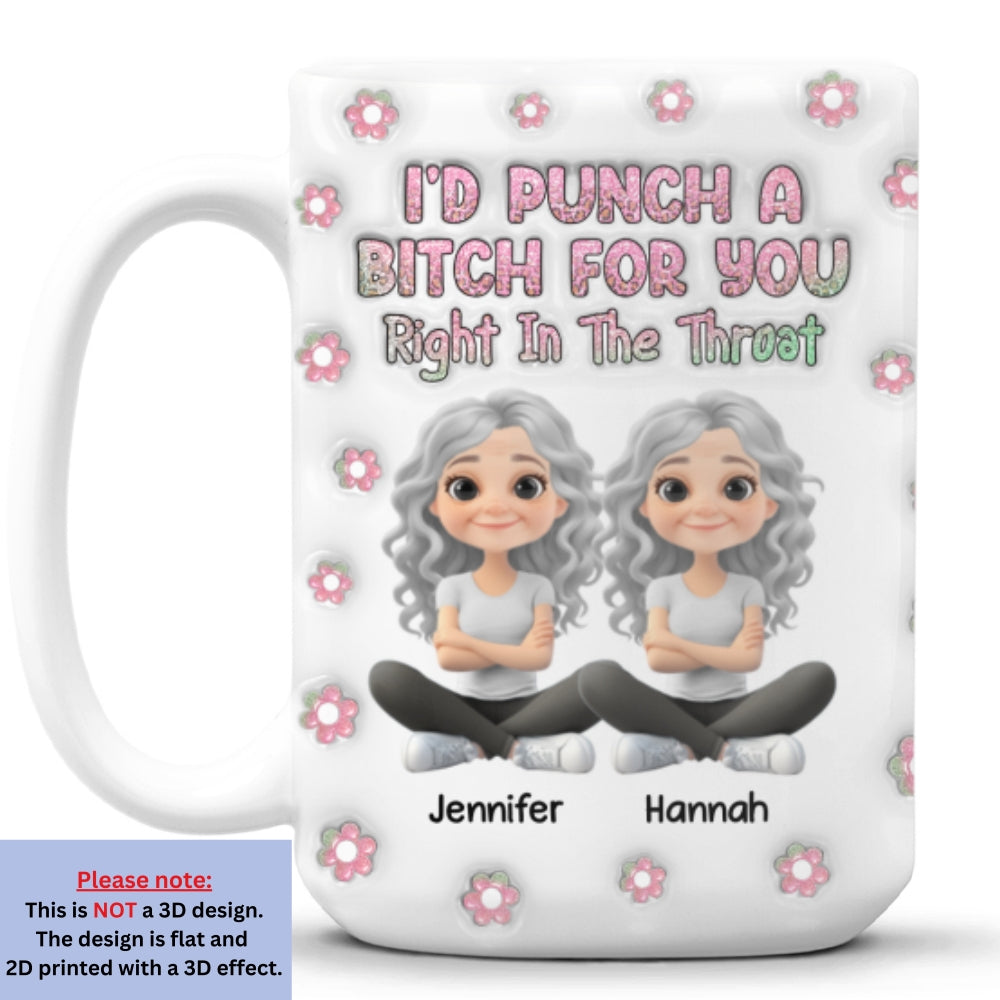 Sisters By Heart - Personalized Custom 3D Inflated Effect Mug