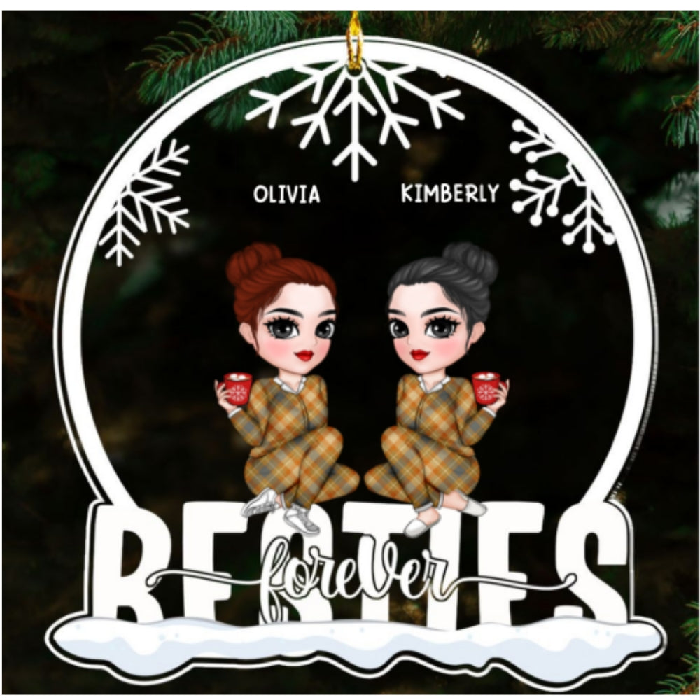 Besties Forever Version 2 - Personalized Custom Acrylic Ornament