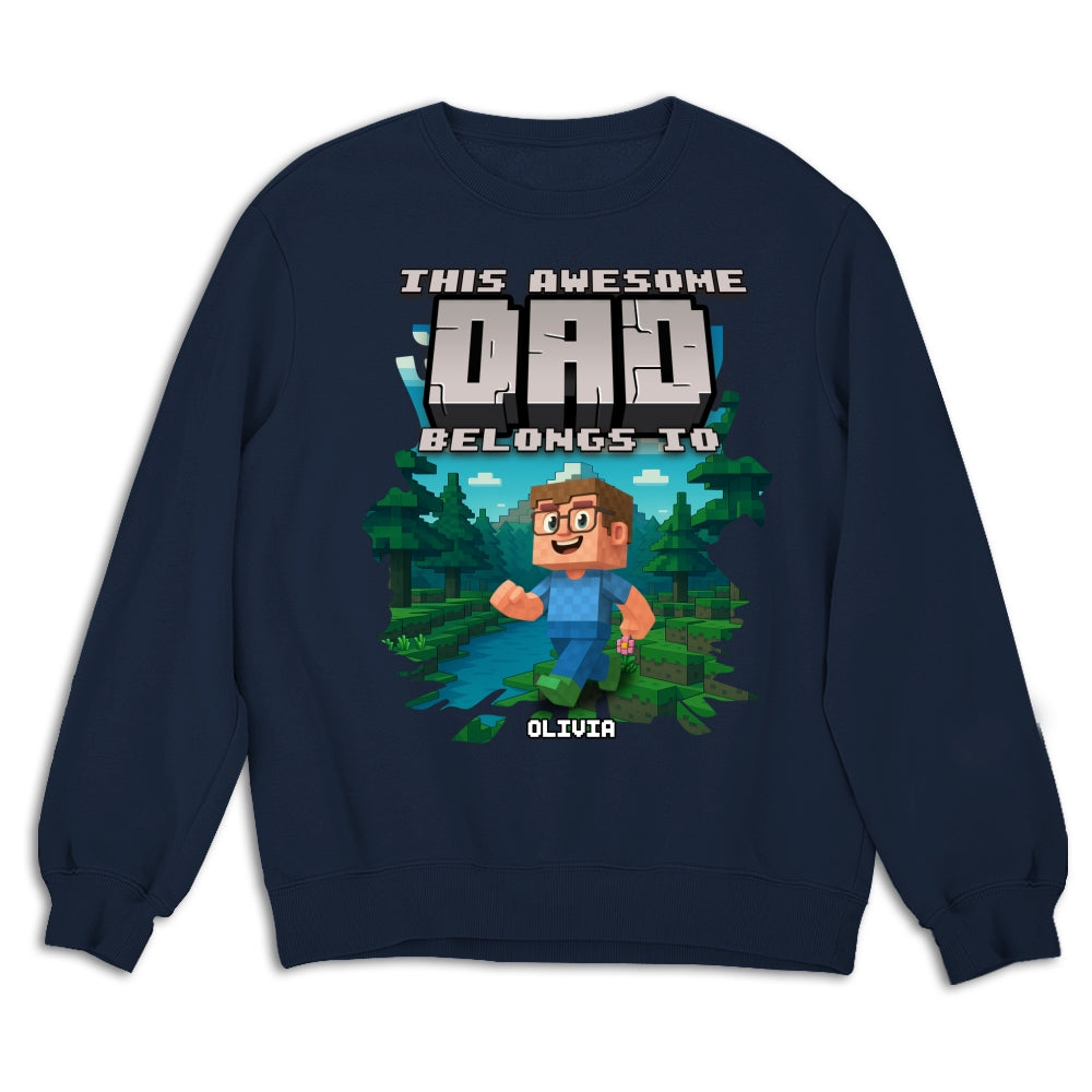 This Awesome Dad Belongs To Me - Personalized Custom Shirt