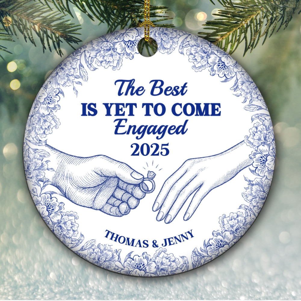 The Best Is Yet Ahead - Personalized Custom Ceramic Ornament