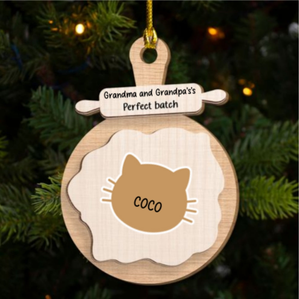 Perfect Batch Of Nana And Papa - Personalized Custom Freeshape 2-Layered Wood Ornament