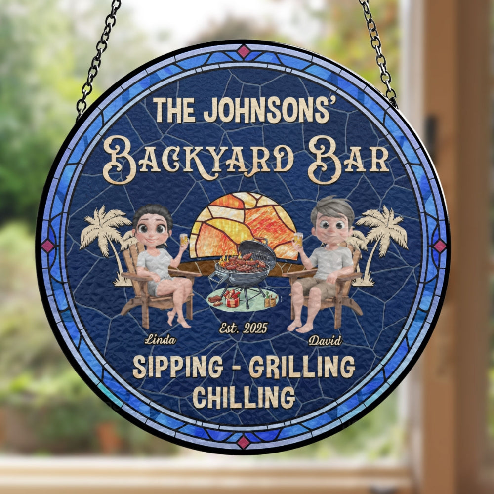 We At Pool And Patio - Personalized Custom Window Hanging Suncatcher