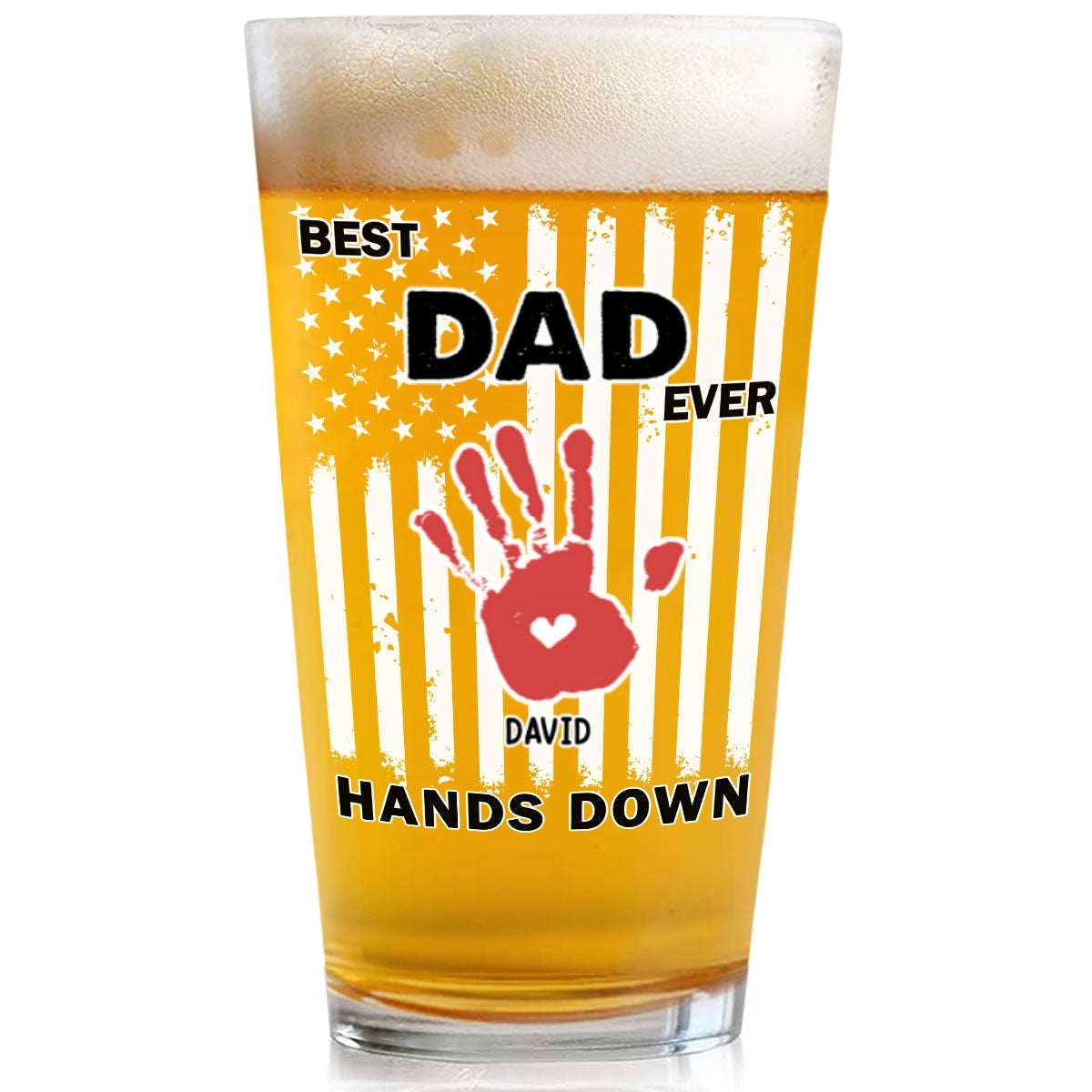 Best Dad Ever - Personalized Custom Beer Glass