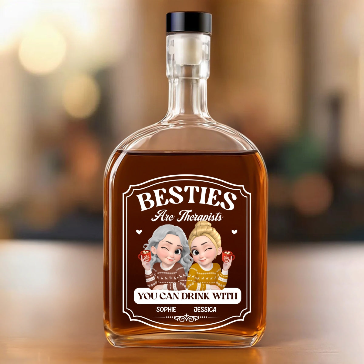 Good Wine Fixes Bad Days - Personalized Custom Spirits Decanter