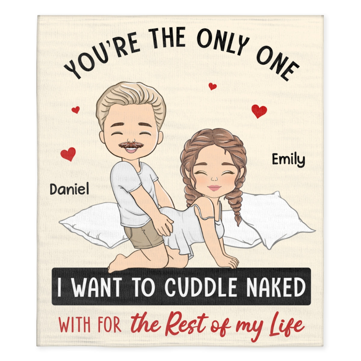 The Person I Want To Cuddle Naked - Personalized Custom Fleece Blanket