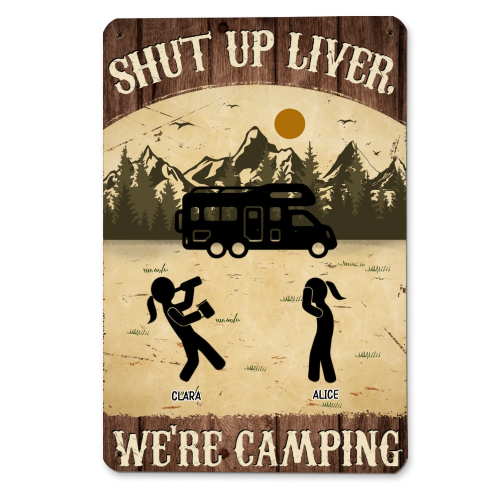 Campfire Lit Liver Not Ready - Personalized Custom Metal Sign