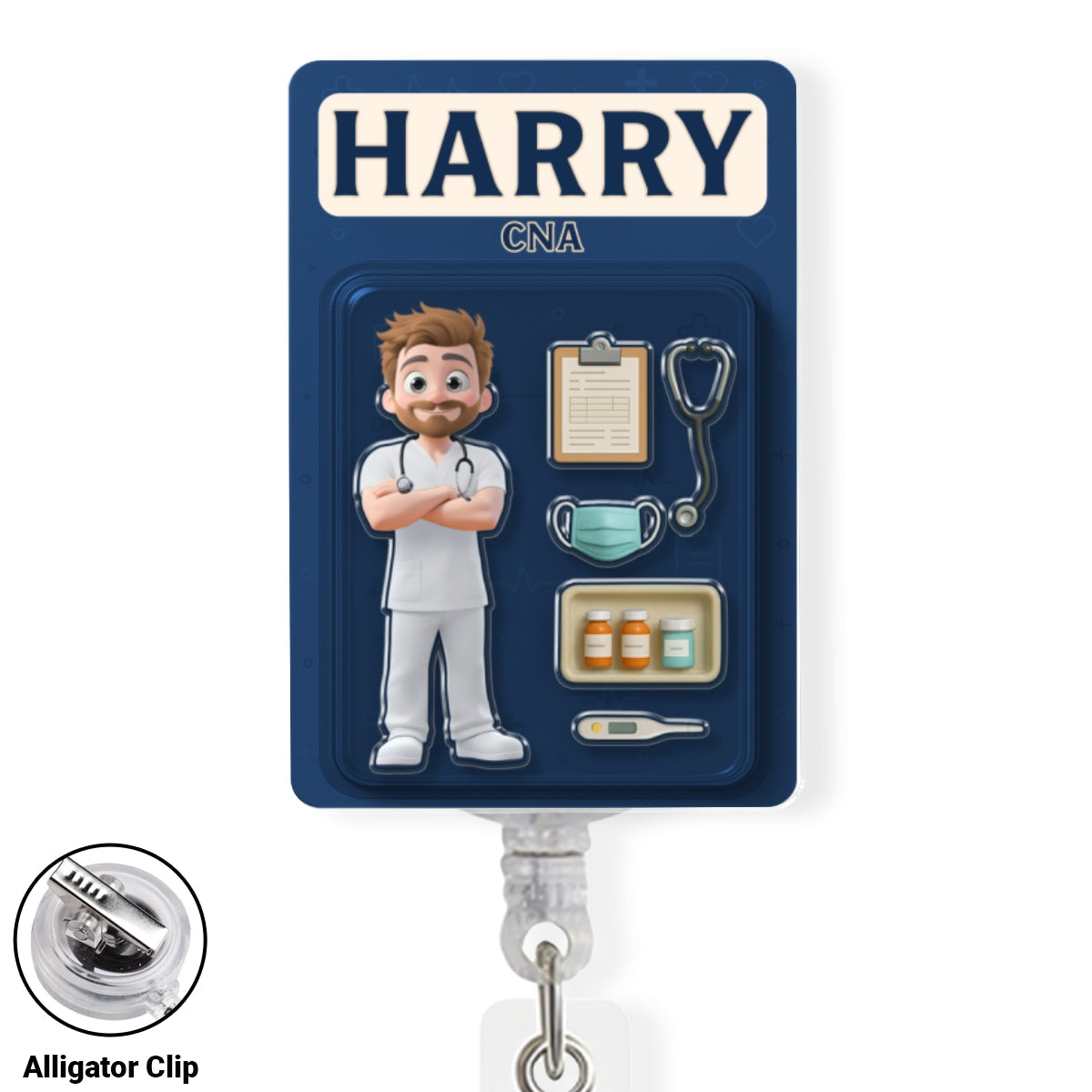 Be The Nurse You Would Want As A Patient - Personalized Custom Acrylic Badge Reel