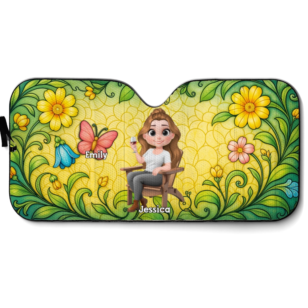 Butterfly Grandma - Personalized Custom Car Sunshade
