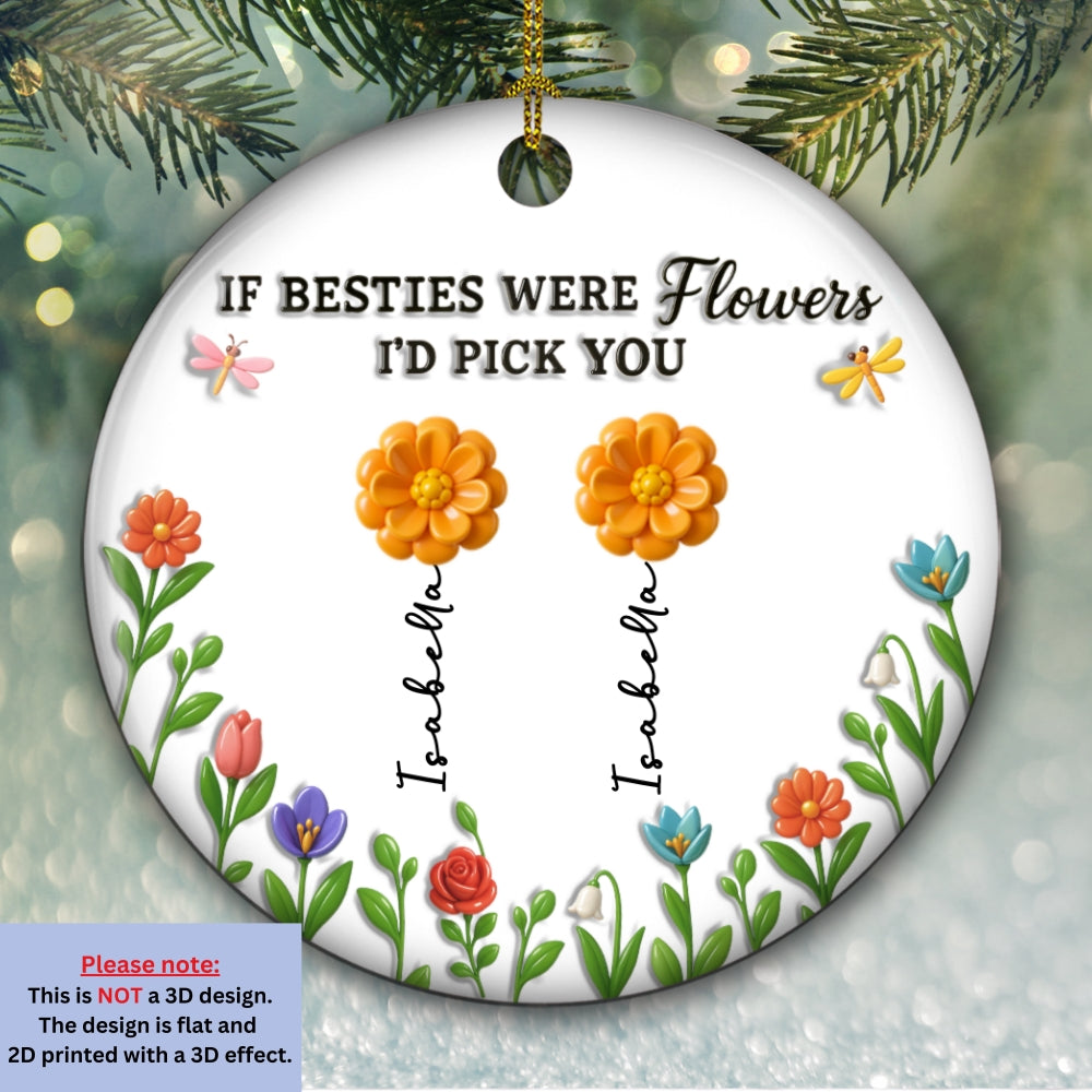 We Bloom Better Together Always - Personalized Custom 3D Inflated Effect Ceramic Ornament