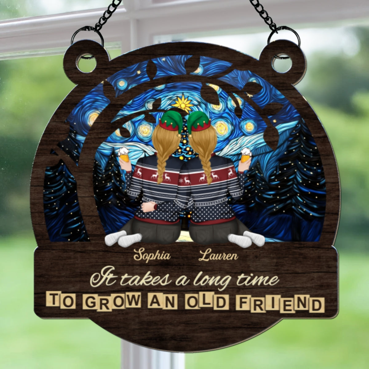 True Friendship Take Time To Grow - Personalized Custom Suncatcher