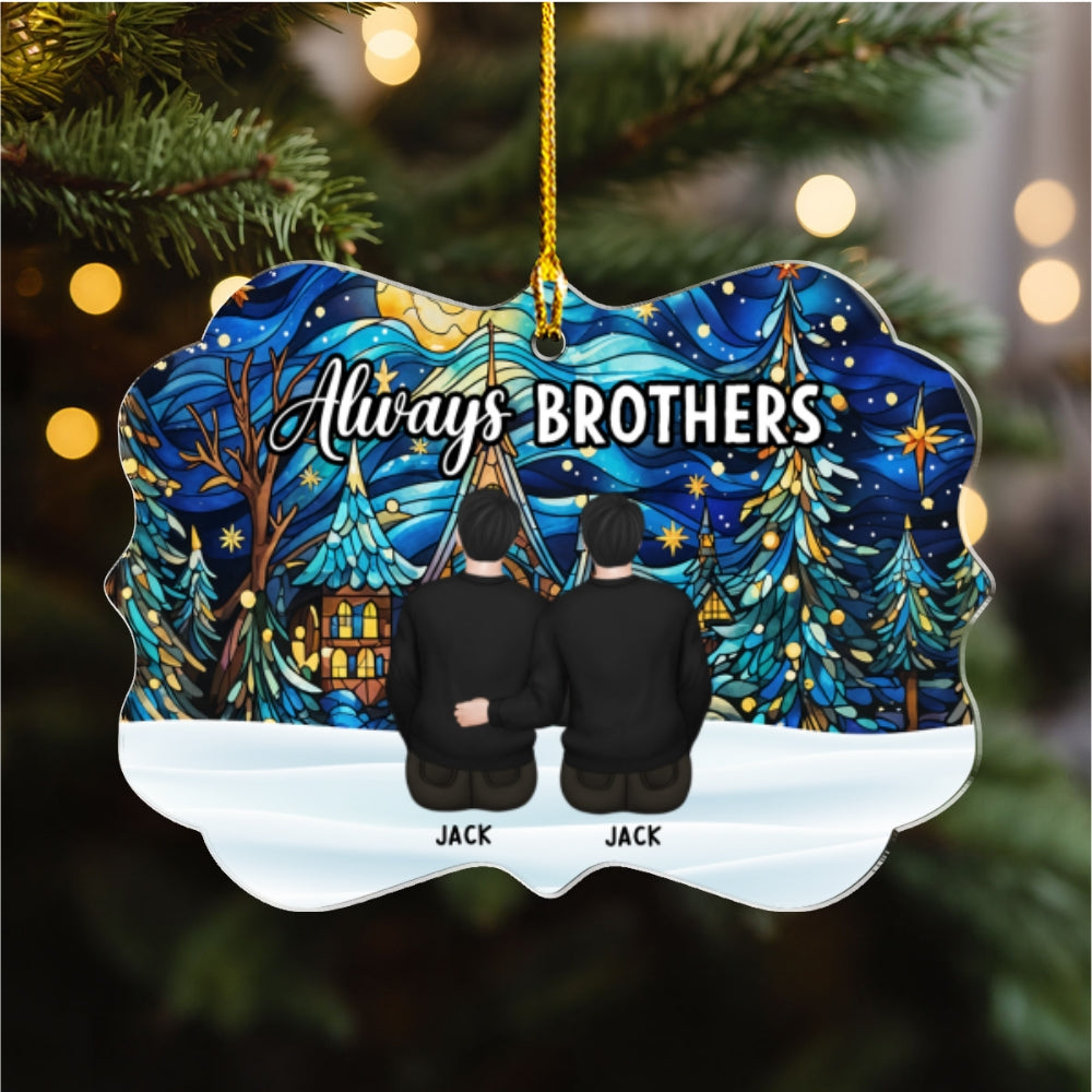 Always Siblings - Personalized Custom Acrylic Ornament