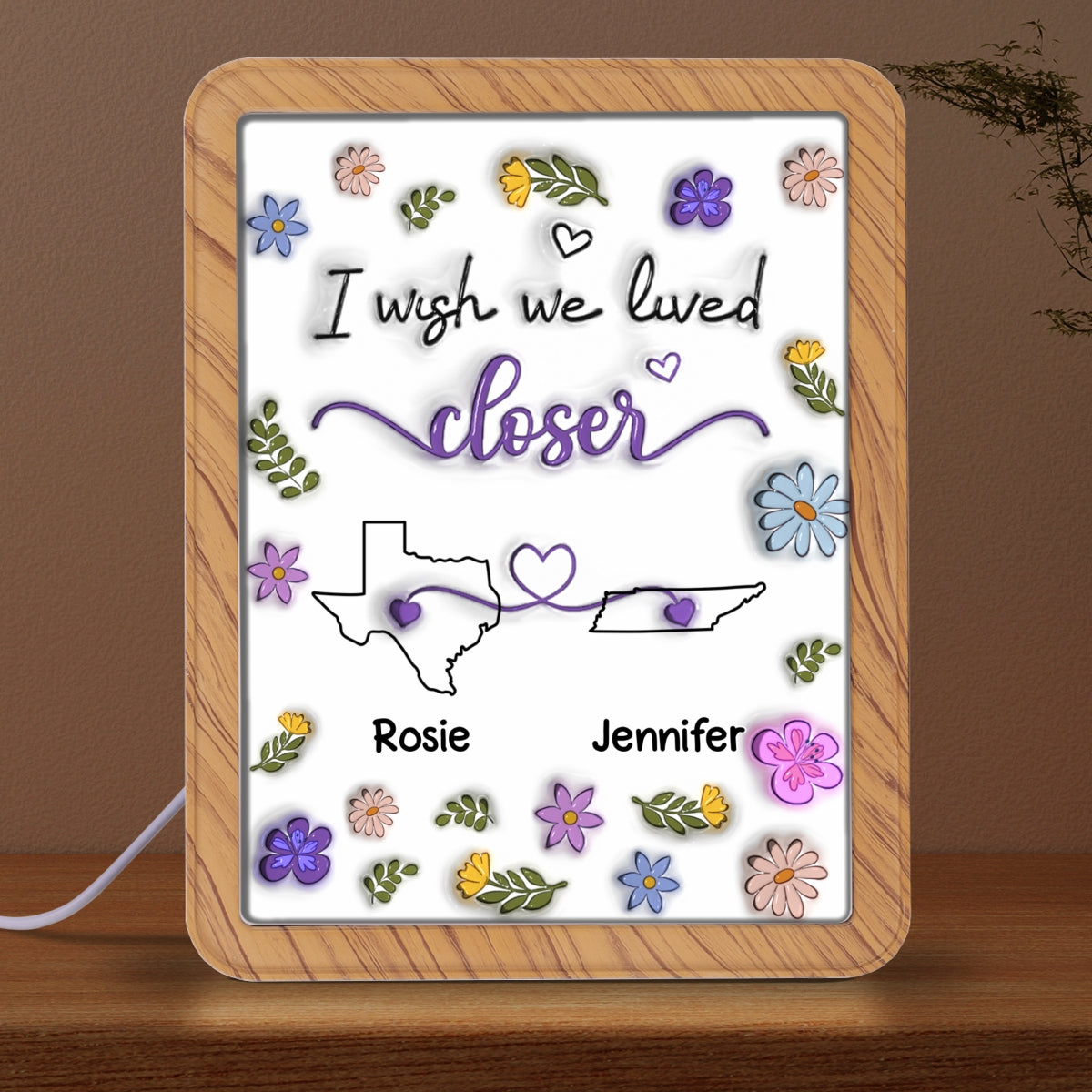 I Wish We Lived Closer - Personalized Custom Magic Mirror