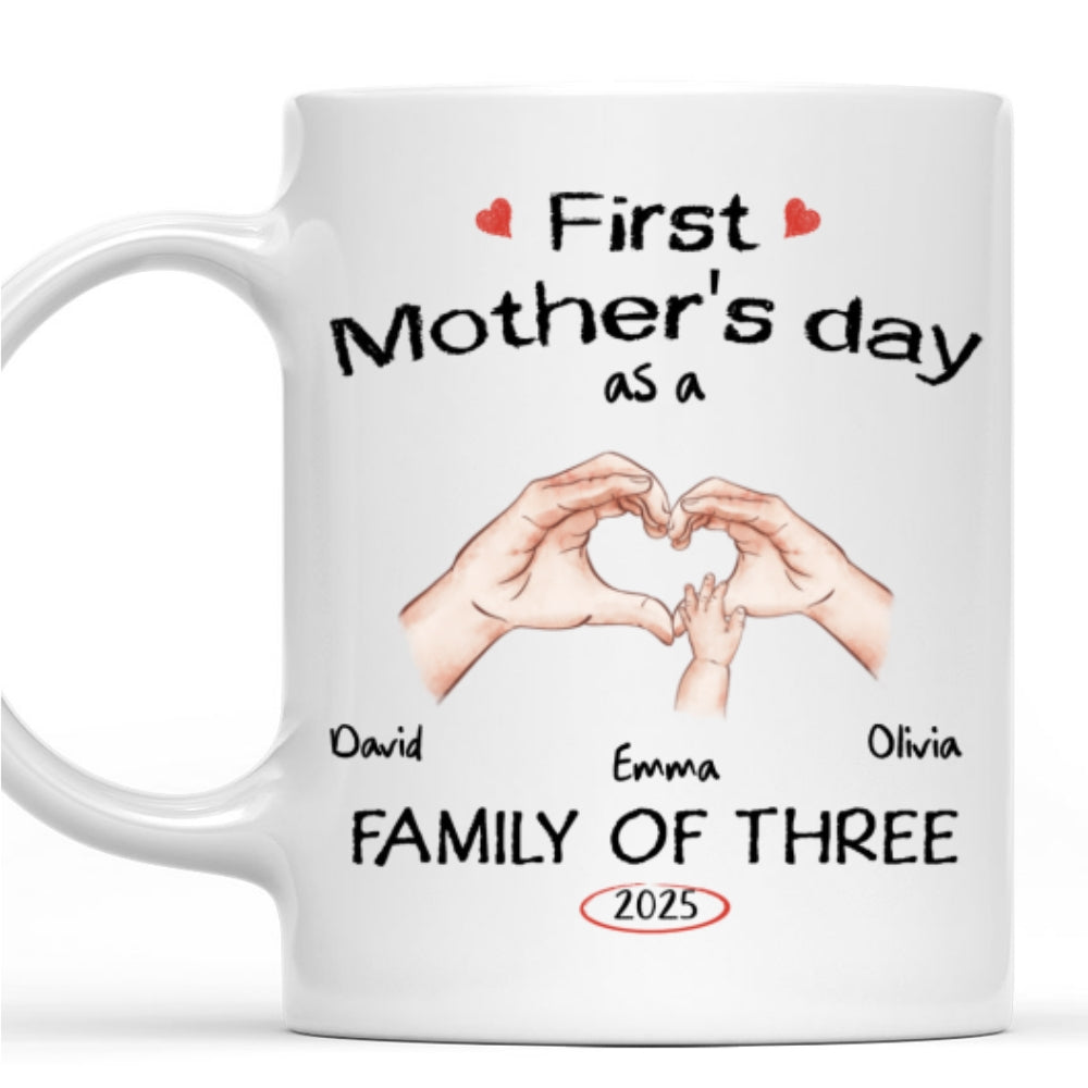 As A Family Of Three - Personalized Custom Coffee Mug