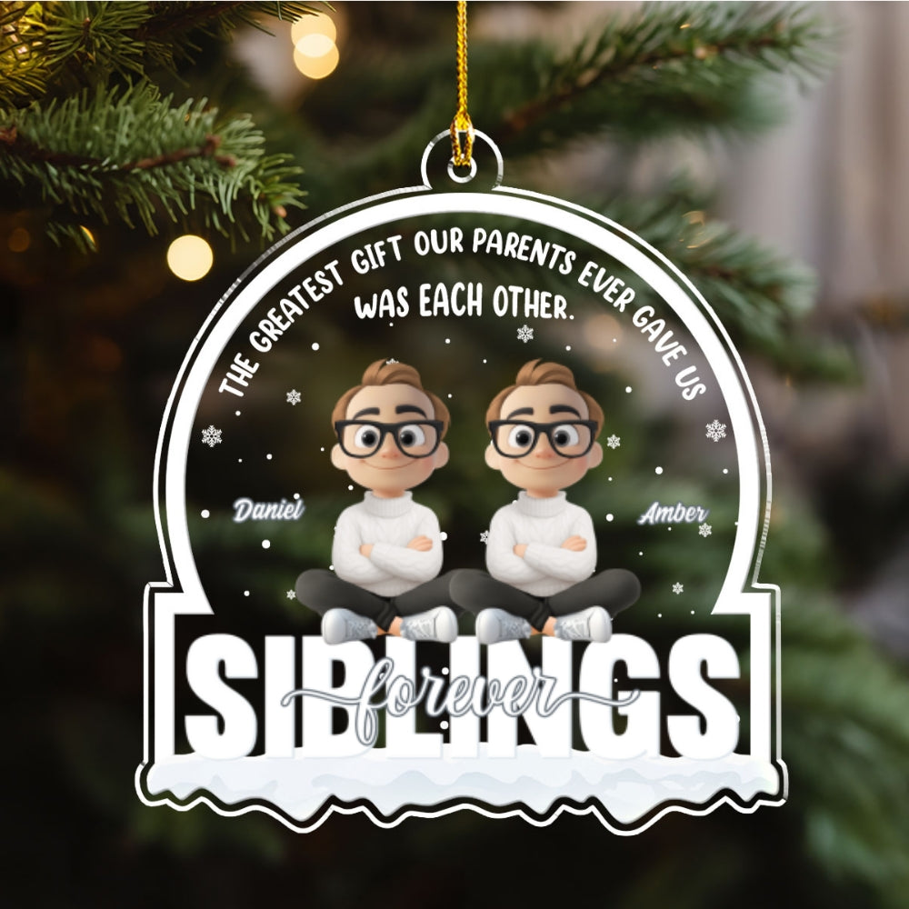 Born Together Blessed Forever - Personalized Custom Acrylic Ornament