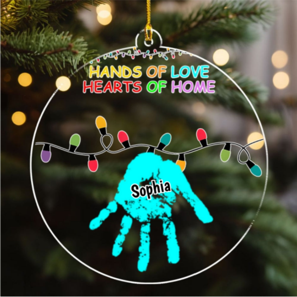 Hands Of Love - Personalized Custom Acrylic Ornament