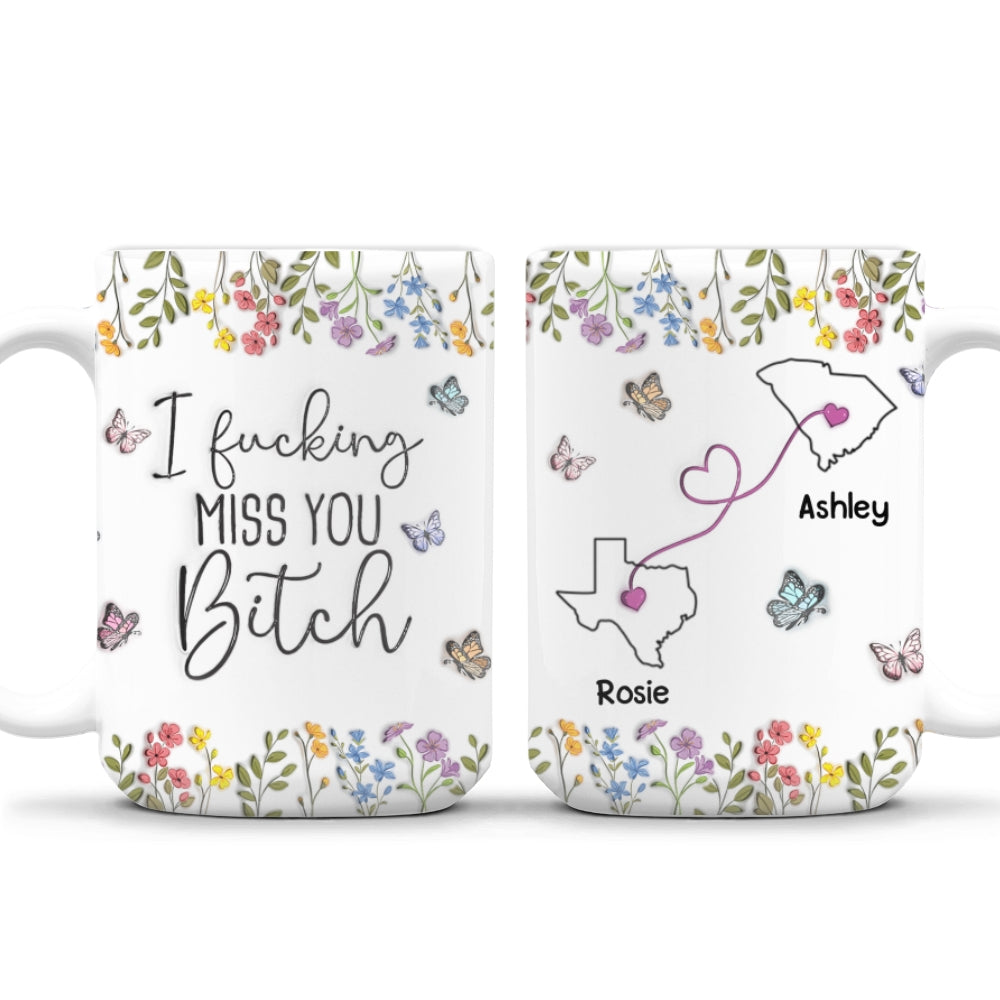 I Miss You My Bestie - Personalized Custom 3D Inflated Effect Mug