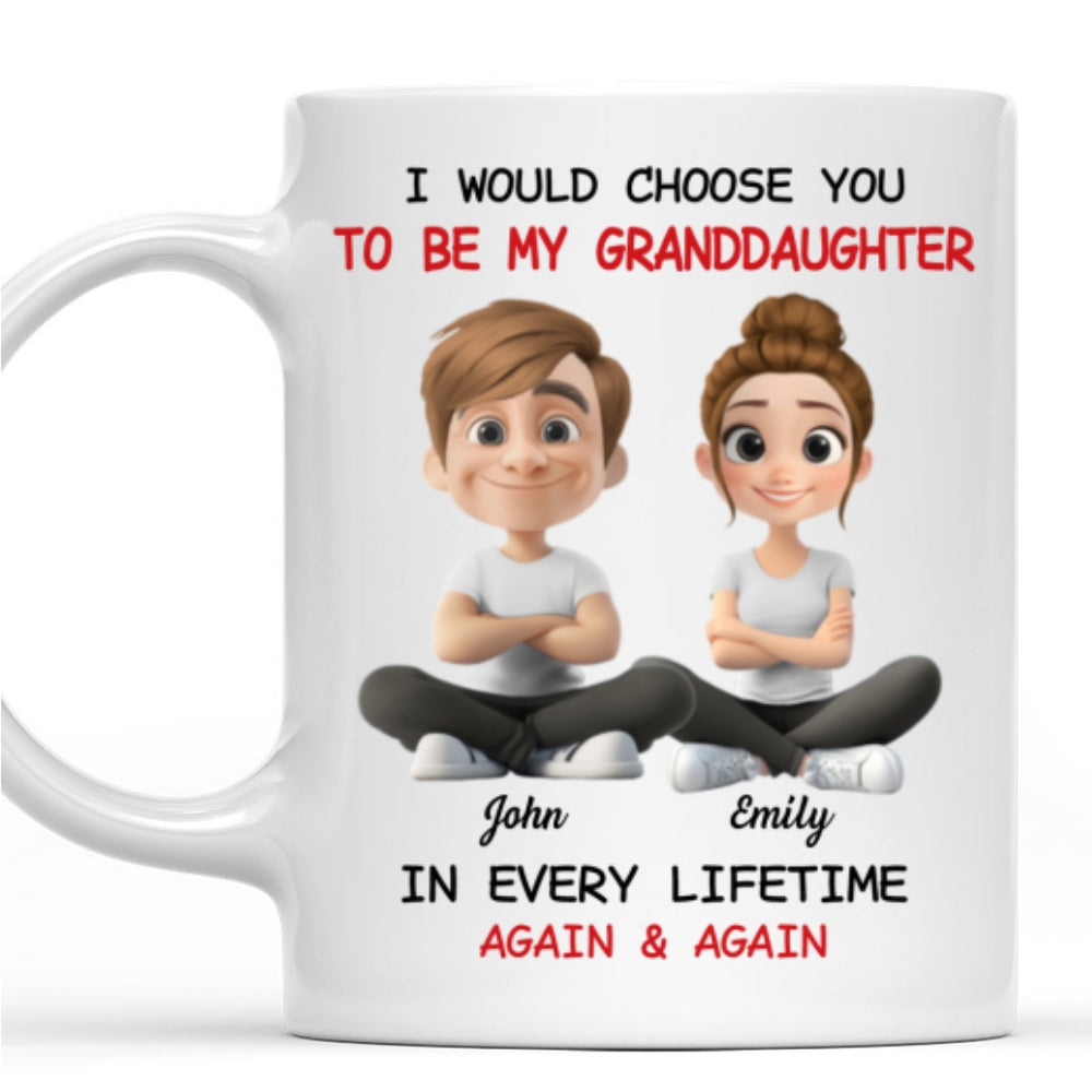 Always Choose You My Grandkid - Personalized Custom Coffee Mug