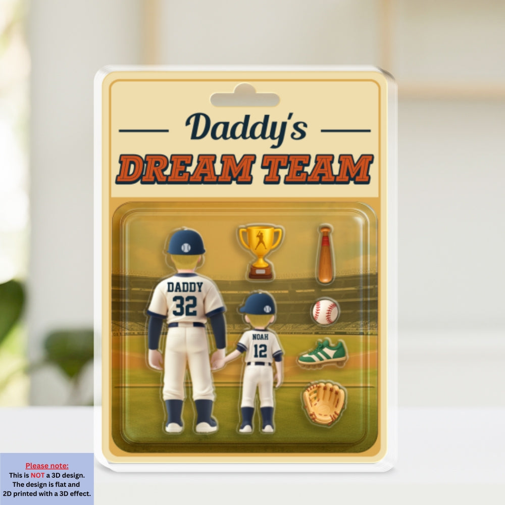 Daddy Dream Team - Personalized Custom Acrylic Plaque