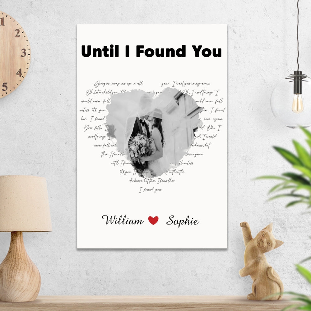 Couple Anniversary Song Lyrics Wall Art - Personalized Custom Poster