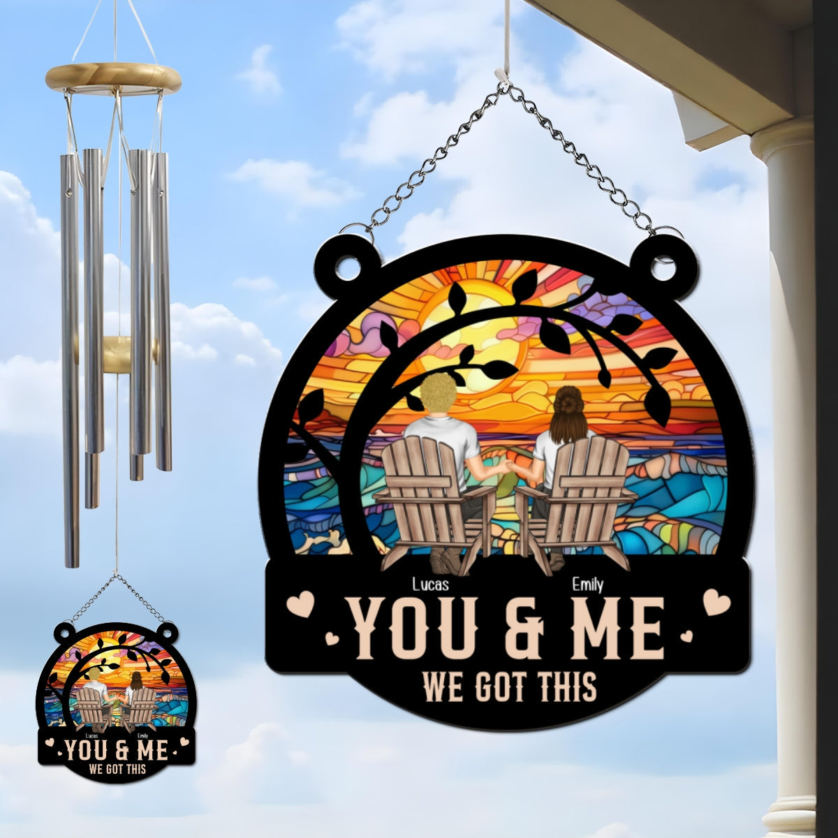 You And Me We Got This - Personalized Custom Suncatcher Wind Chime