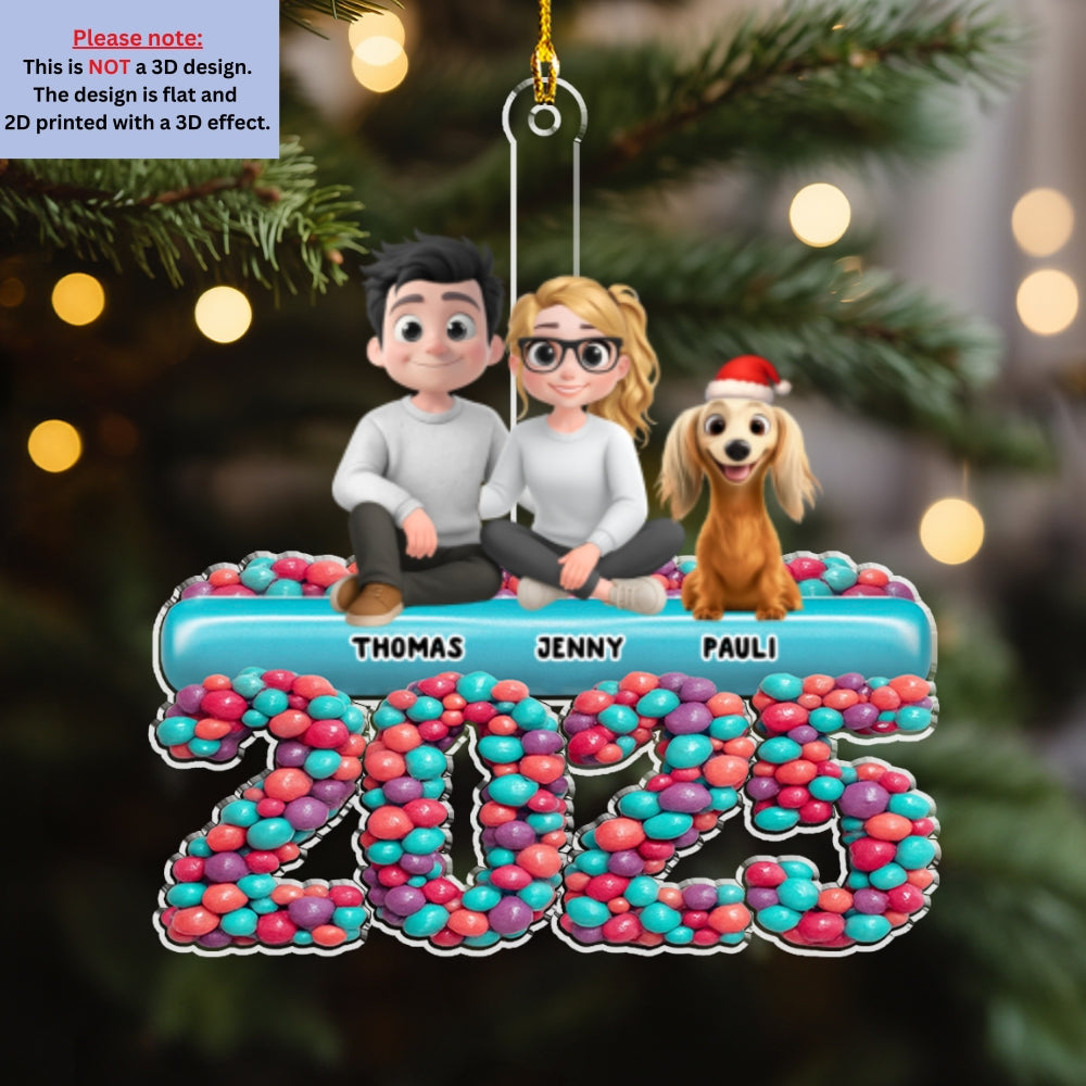 Family Christmas Eve - Personalized Custom Acrylic Ornament