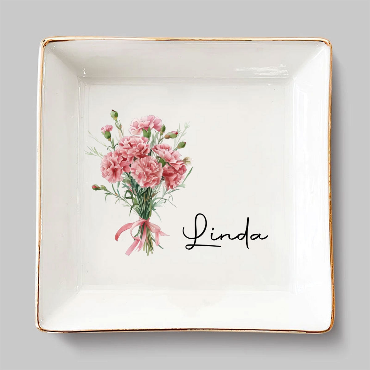 Flowers Do Not Tell They Show - Personalized Custom Jewelry Dish