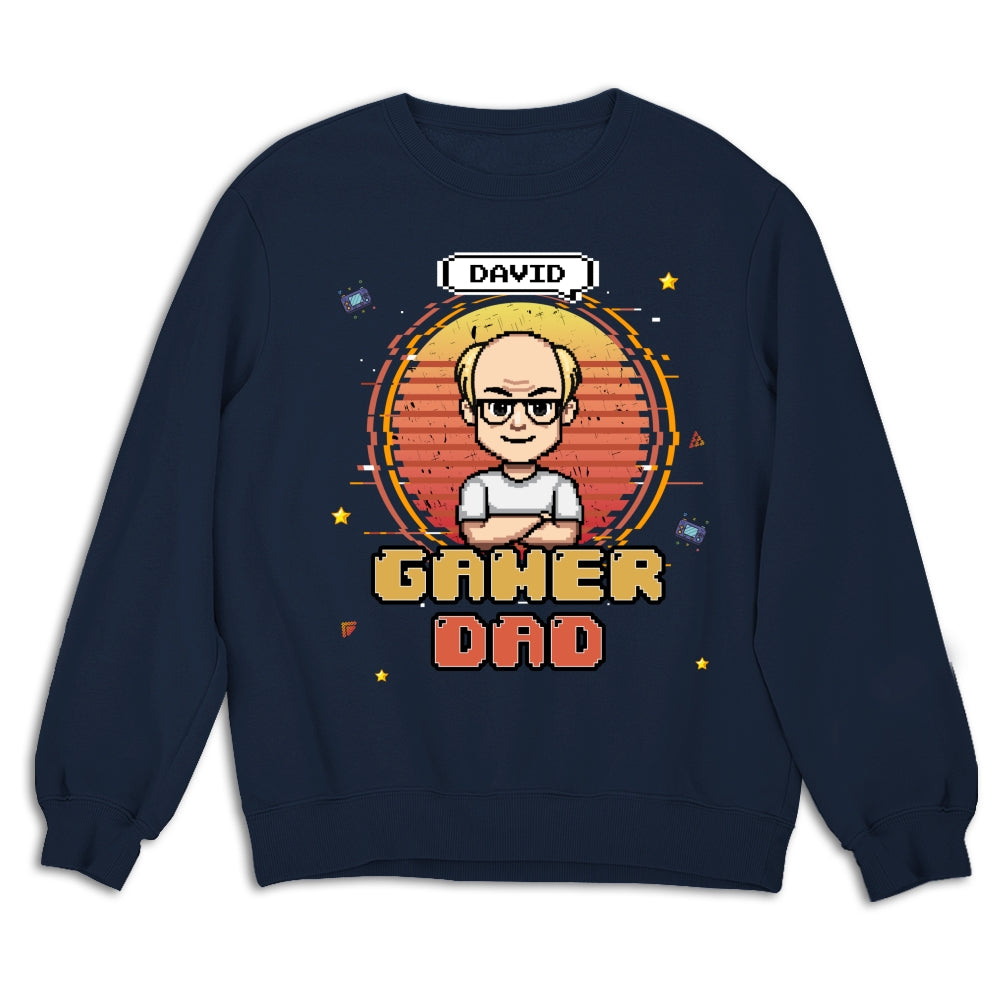 Retro Gamer Dad - Personalized Custom Shirt