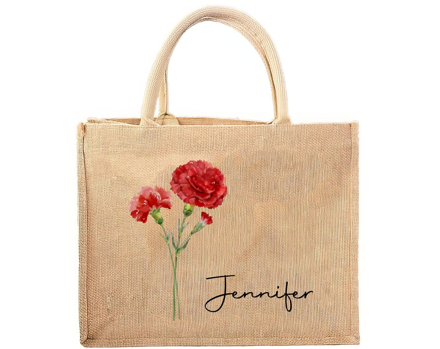 Friends Are Flowers That Never Fade - Personalized Custom Jute Tote Bag