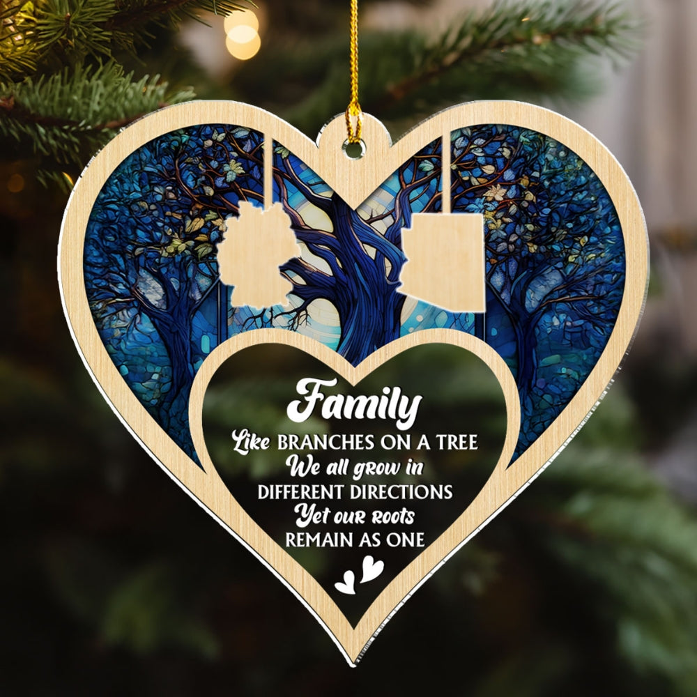 Family Like Branches On A Tree - Personalized Custom Acrylic Ornament