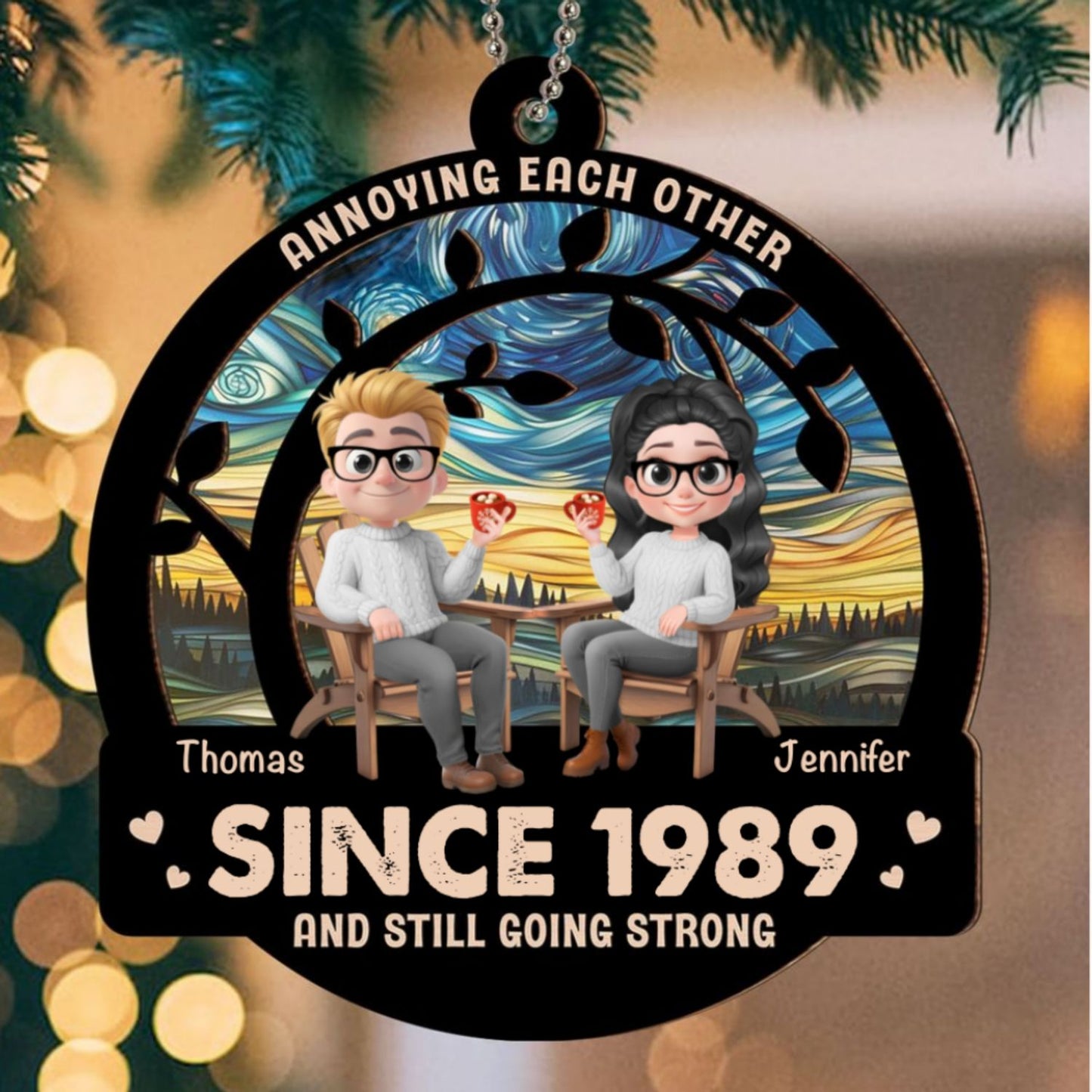 Love Still Going Strong - Personalized Custom Suncatcher Ornament