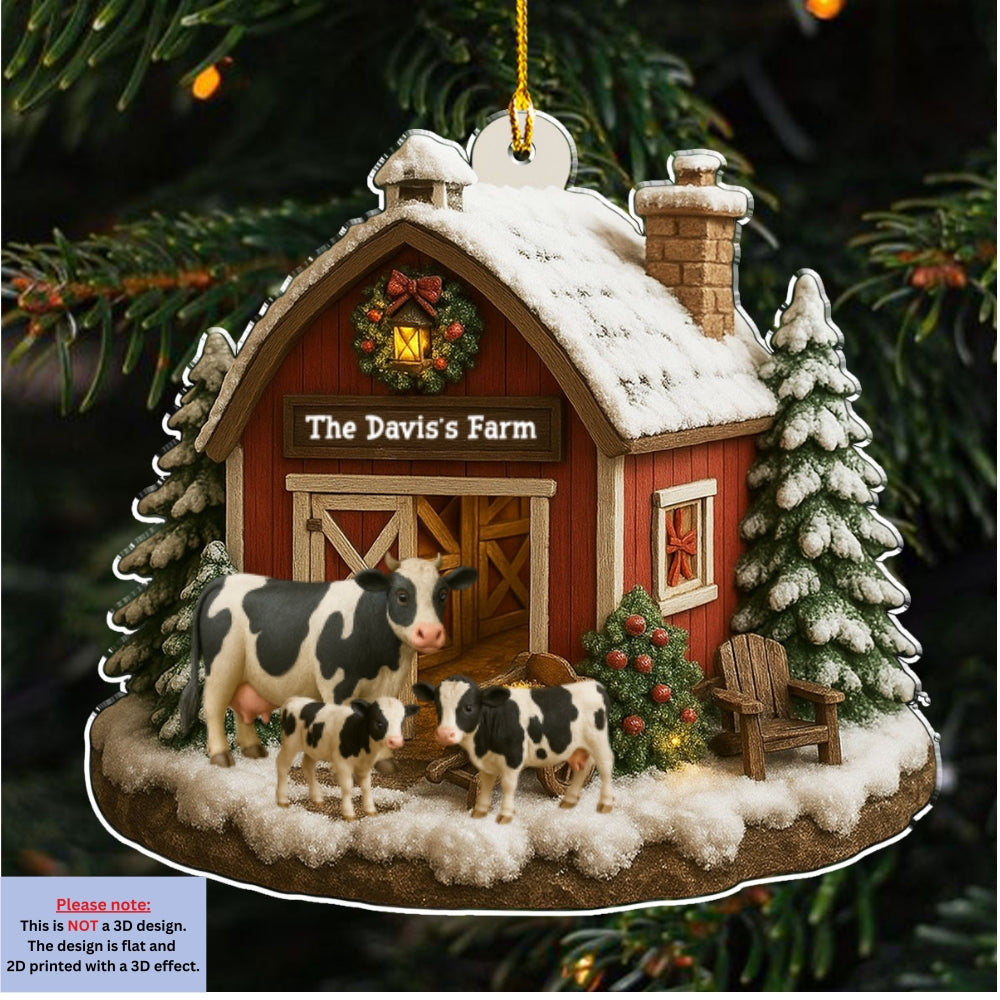 Welcome To Our Cozy Farm - Personalized Custom Acrylic Ornament