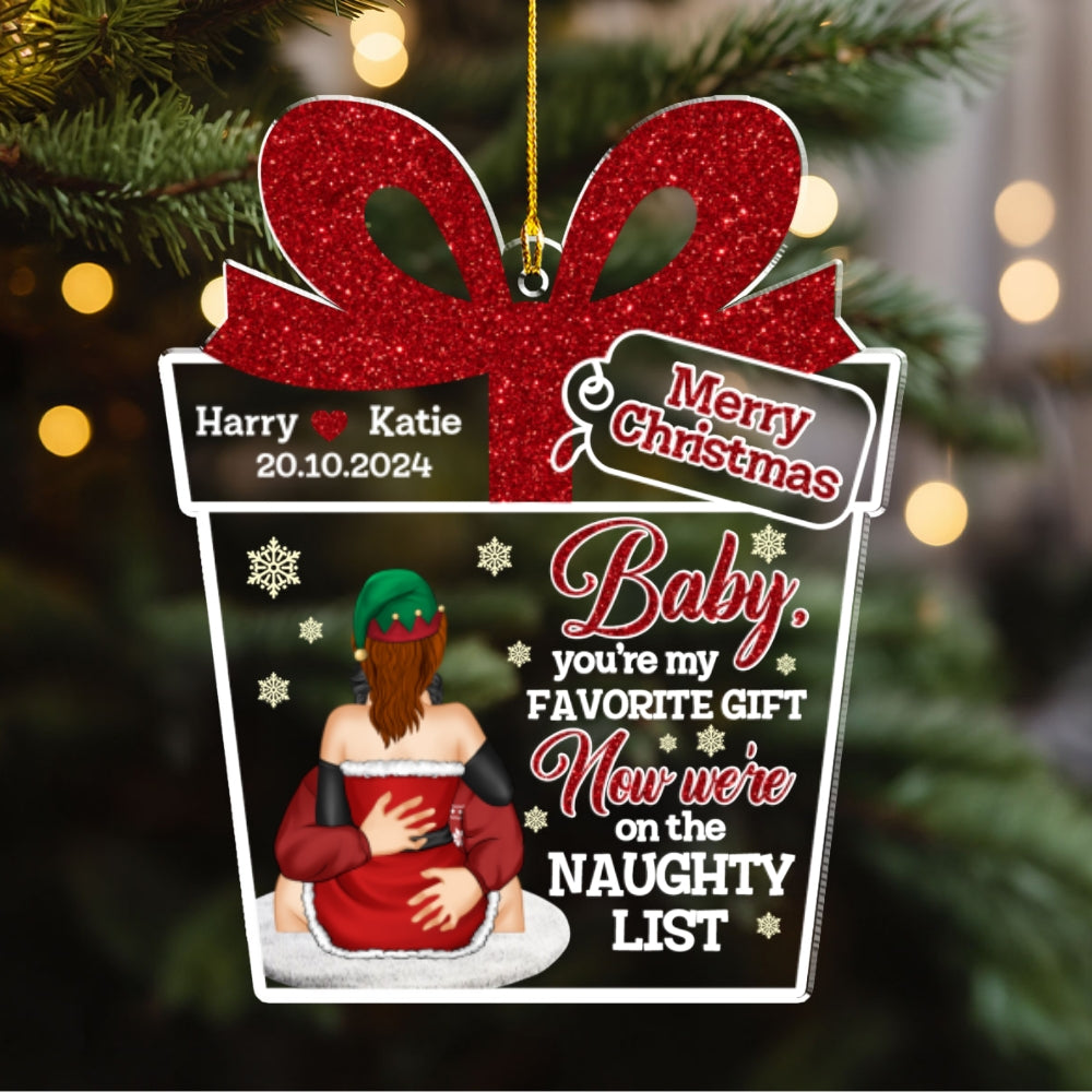 We Are On The Naughty List - Personalized Custom Acrylic Ornament