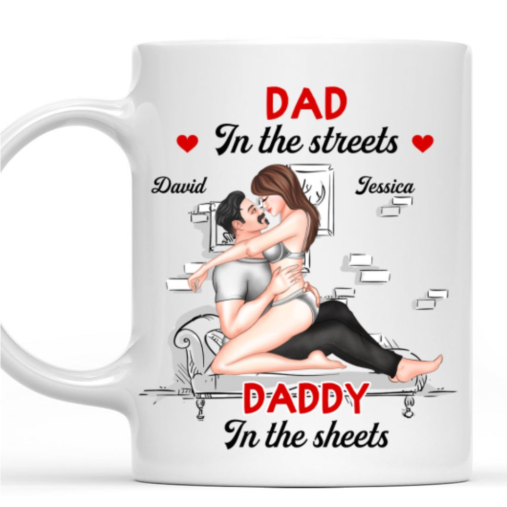 Sweet Outside Savage In Bed - Personalized Custom Coffee Mug